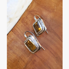 “Queen” Silver Earrings with Citrine