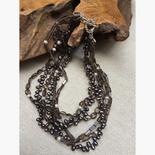 “Mocha” Pearl & Smoky Quartz Necklace