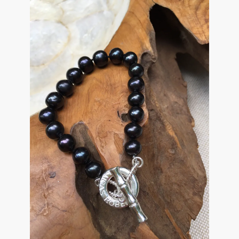 “Classic” Black Pearl Bracelet 9 mm