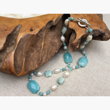 Amazonite, Jade, Crystal and Pearl Necklace