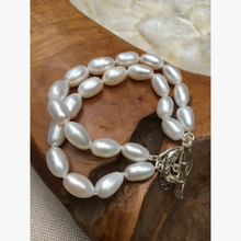Oval Pearl Bracelet – Double strand