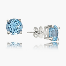 Blue Topaz Studs 9mm