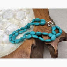 Double Strand Oval Turquoise Necklace