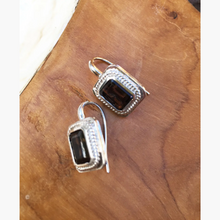 “Queen” Silver Earrings with Smoky Quartz