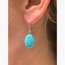 Oval Turquoise Earrings