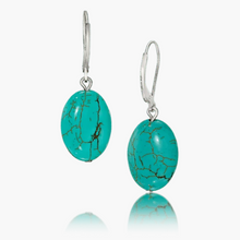 Oval Turquoise Earrings