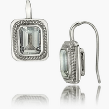 “Queen” Silver Earrings with Green Amethyst