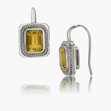 “Queen” Silver Earrings with Citrine