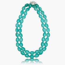 Double Strand Oval Turquoise Necklace