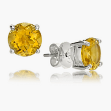 Citrine Studs 9mm