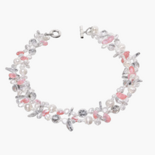 “Summertime” Watermelon Quartz, Pearl and Crystal Necklace