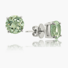 Green Amethyst Stud 9mm