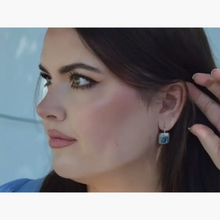 “Queen” Silver Earrings with Sky Blue Topaz